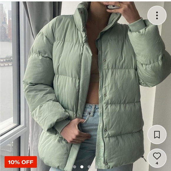 Oversized mint green jacket - Picture 2 of 2